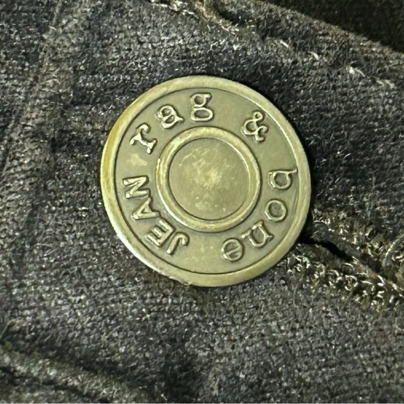 Rag And Bone Black Velvet Skinny Stretch Jeans Zipper Size 24 - Picture 3 of 14